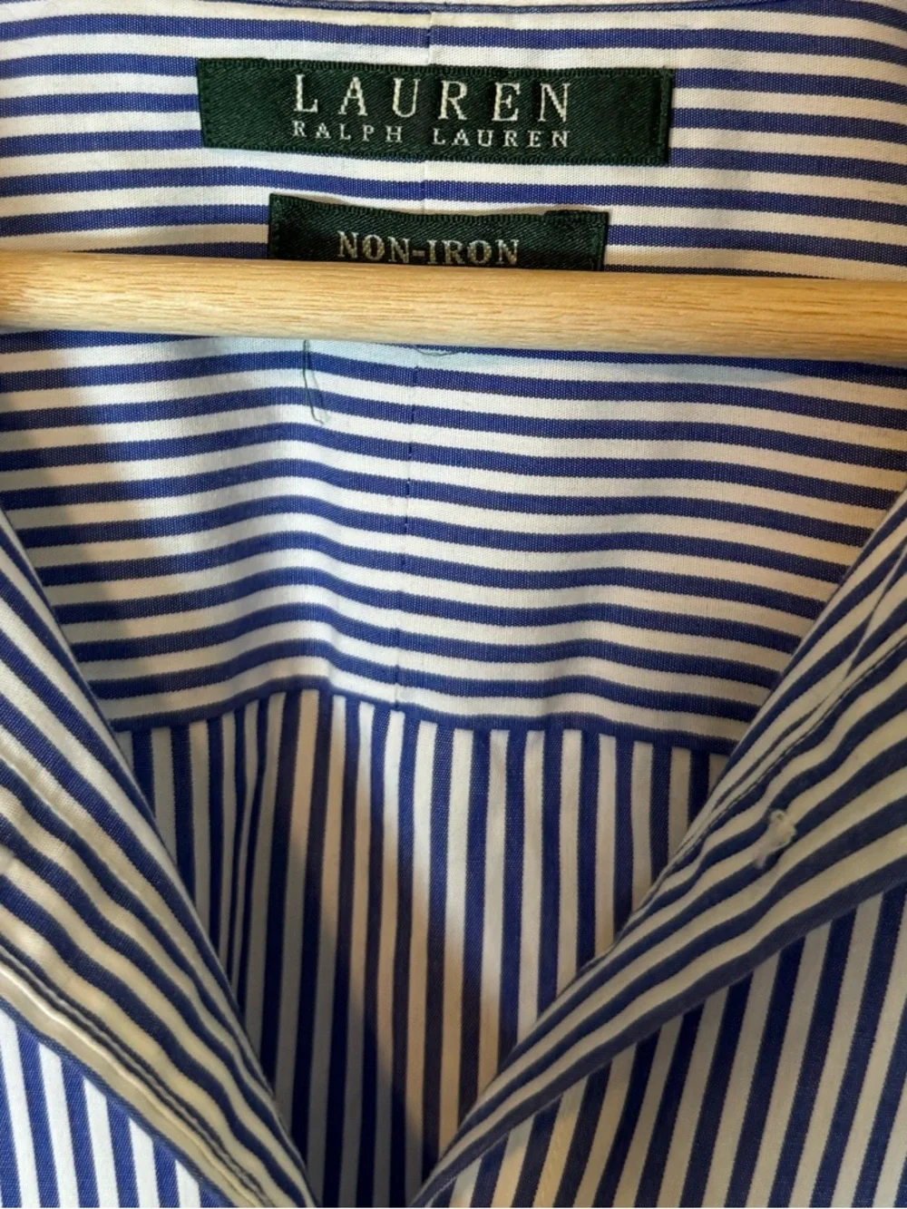 Ralph Lauren Blue & White Striped Button-Down Shirt - Picture 6 of 7